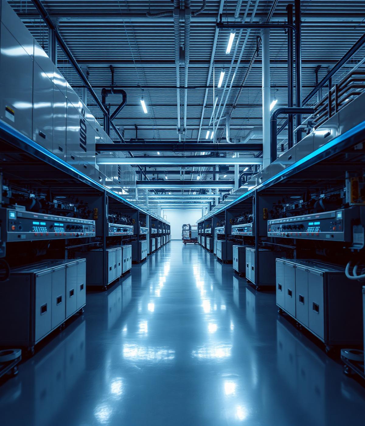 Planta industrial com controle patrimonial